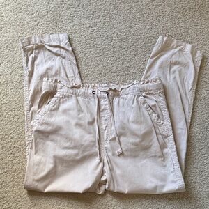 Sonoma Women's Cream Capri Drawstring Pants